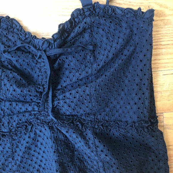 MARC JACOBS eyelet cami crop top w/ side zip | Size Small/Medium - Picture 3 of 8